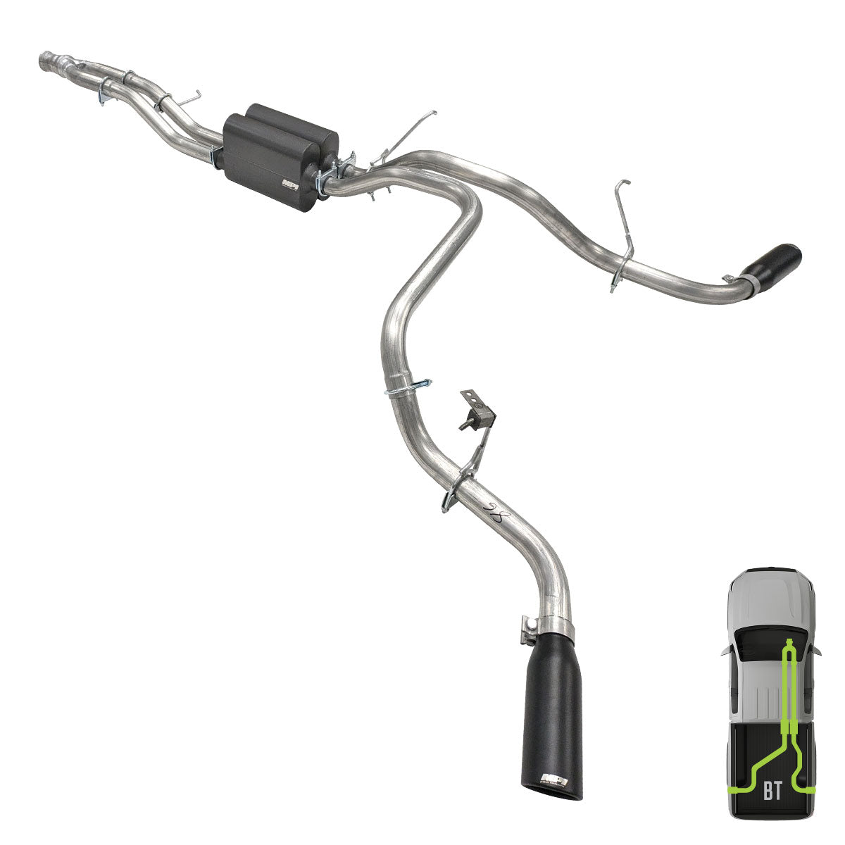 Suburban/Yukon, 2015-2020, 5.3L, Clamp/on - MPI Exhaust Cat-Back Dual Exhaust Kits