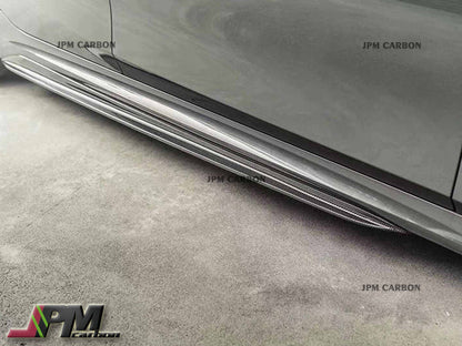 M Performance Style Carbon Fiber Side Skirt Add-on Lip Fits For 2019-2024 BMW G20 G21 G28 3-Series with M-sport Package Only