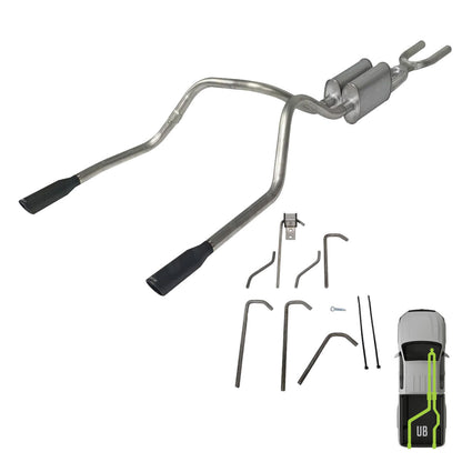 GMC/Chevy, 1999-2006, 6.0L, Stainless - Truck Cat-Back Dual Exhaust Kits