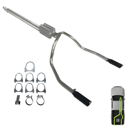GMC/Chevy, 2007 - 2011, 6.0L Clamp/On - Truck Cat-Back Dual Exhaust Kits