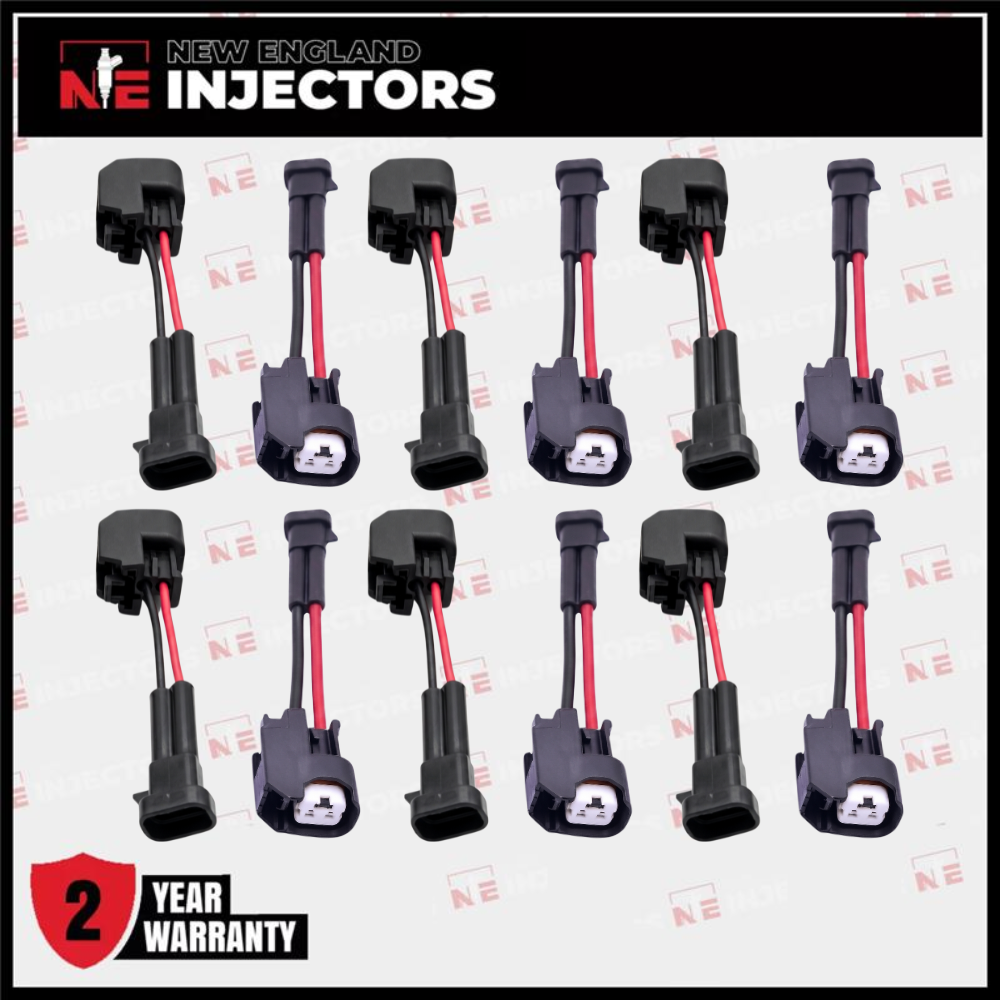 Injector Adapter For GM Multec Male to EV6/EV14 Female LS2 LS3 LS7 Set of 12
