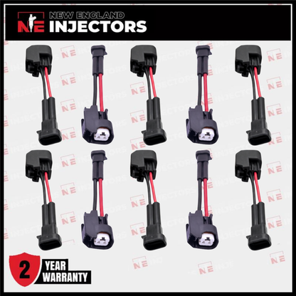 Injector Adapter For GM Multec Male to EV6/EV14 Female LS2 LS3 LS7 Set of 10
