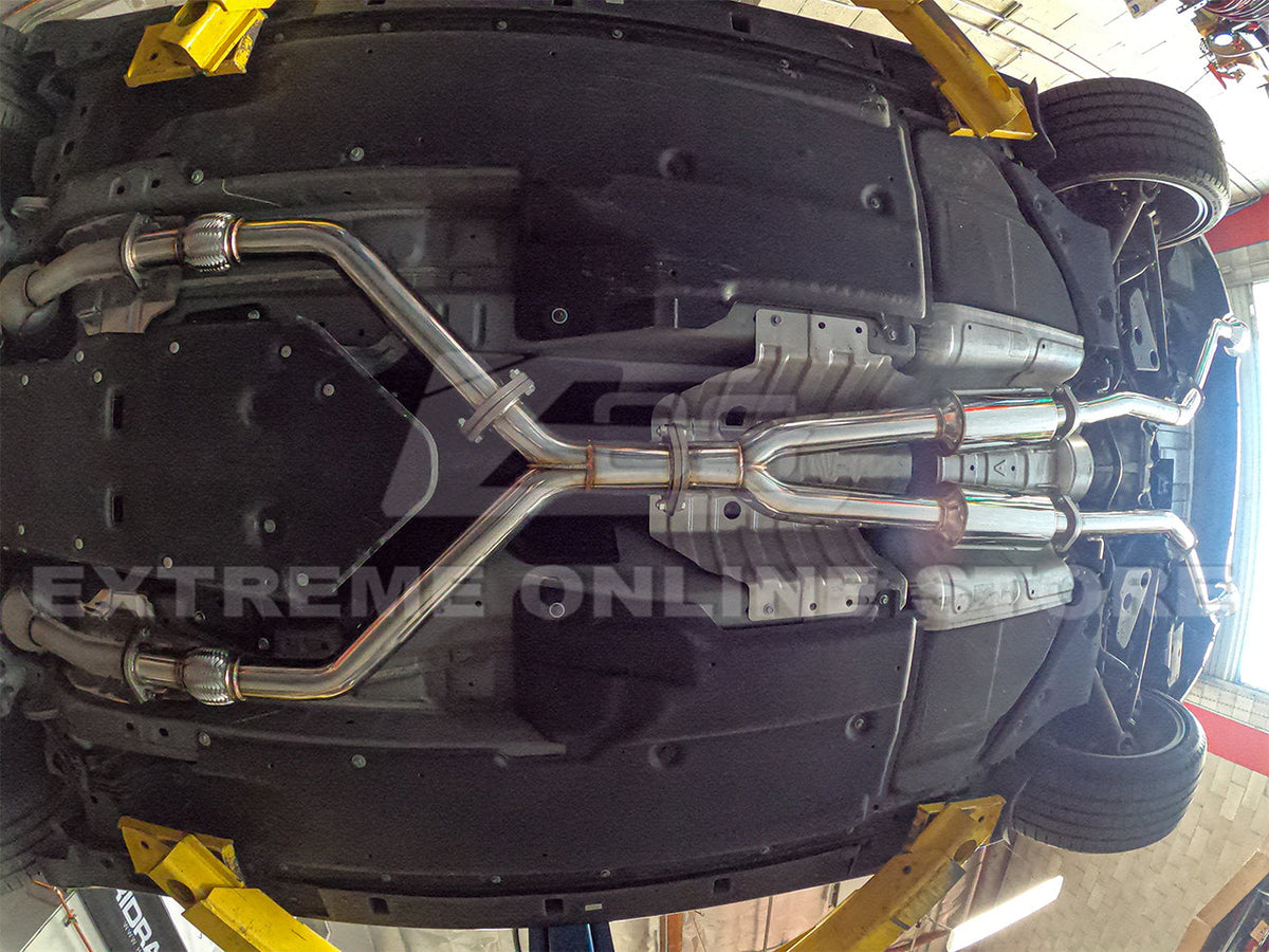 2014-Present Infiniti Q50 Mid Pipe Muffler Delete Axle Back Exhaust Kit