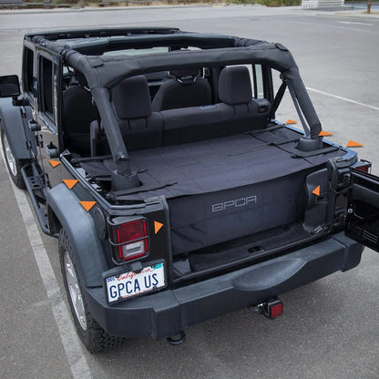 GPCA Jeep Wrangler JK 4DR Cargo Cover PRO Freedom Pack (2007-2018)