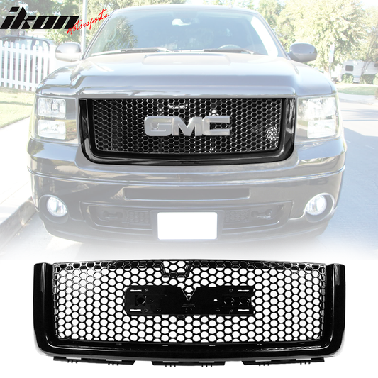 2007-2013 GMC Sierra 1500 Car Front Grille Upper Hood  Guards ABS
