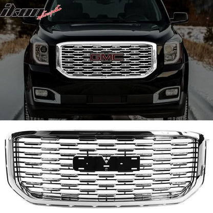 2015-2020 GMC Yukon Denali Style Chrome Front Bumper Upper Grille ABS