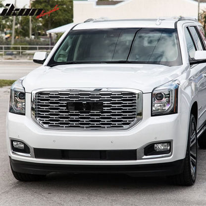 2015-2020 GMC Yukon Denali Style Chrome Front Bumper Upper Grille ABS