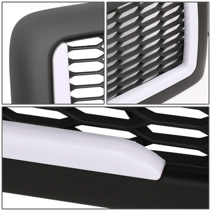 94-02 Dodge Ram Honeycomb Mesh Grille w/ LED DRL Lights - Matte Black