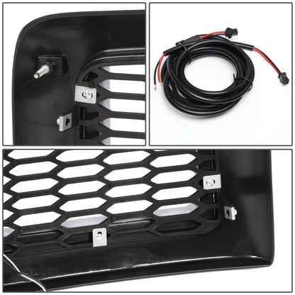 94-02 Dodge Ram Honeycomb Mesh Grille w/ LED DRL Lights - Matte Black