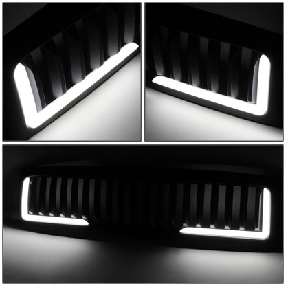 94-02 Dodge Ram Vertical Fence Style LED DRL Grille - Matte Black