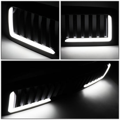 94-02 Dodge Ram Vertical Fence Style LED DRL Grille - Matte Black