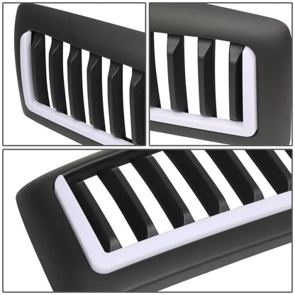 94-02 Dodge Ram Vertical Fence Style LED DRL Grille - Matte Black