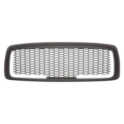 02-05 Dodge Ram Honeycomb Mesh Grille w/ LED DRL Lights Matte Black