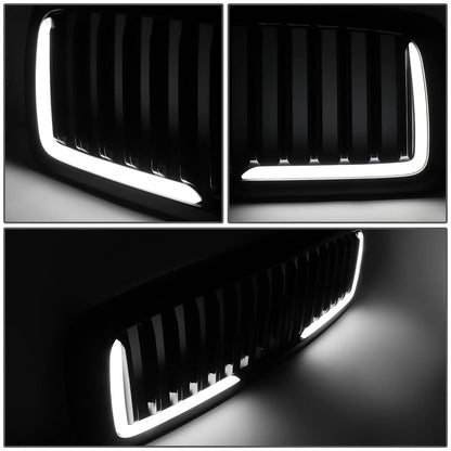 02-05 Dodge Ram Vertical Fence Style LED DRL Grille - Matte Black