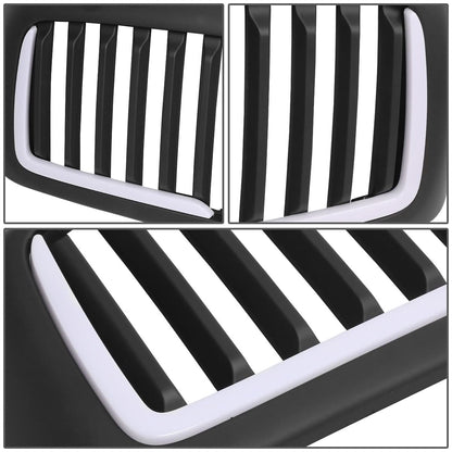 02-05 Dodge Ram Vertical Fence Style LED DRL Grille - Matte Black