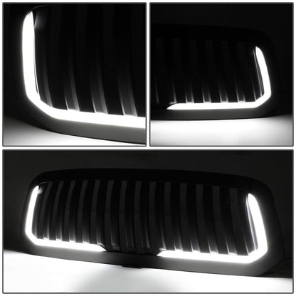 13-18 Dodge Ram 1500 Vertical Fence Style LED DRL Grille Matte Black