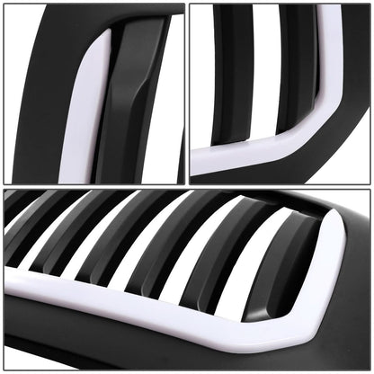 13-18 Dodge Ram 1500 Vertical Fence Style LED DRL Grille Matte Black