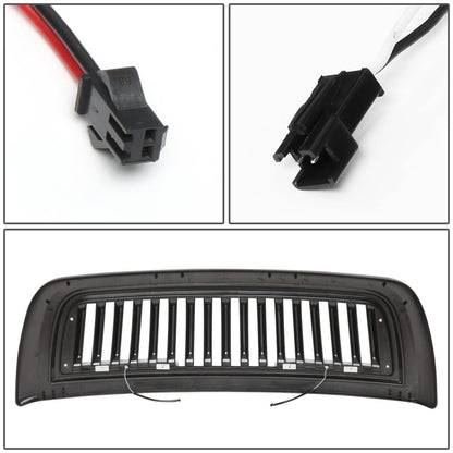 10-18 Dodge Ram 2500 3500 Vertical Fence Style LED DRL Grille Matte Black