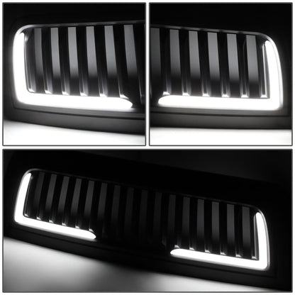 10-18 Dodge Ram 2500 3500 Vertical Fence Style LED DRL Grille Matte Black