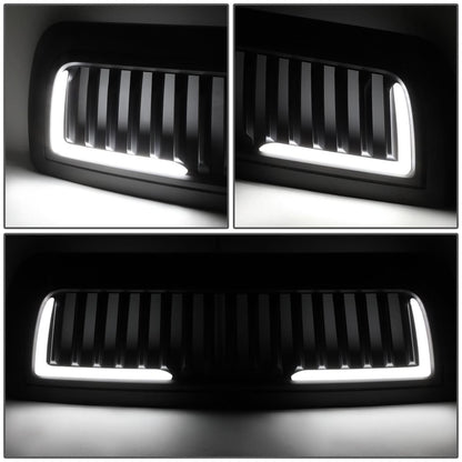 10-18 Dodge Ram 2500 3500 Vertical Fence Style LED DRL Grille Matte Black
