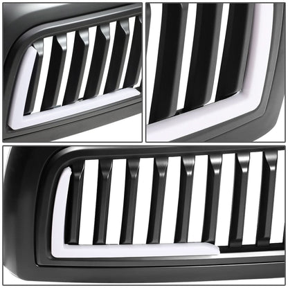 10-18 Dodge Ram 2500 3500 Vertical Fence Style LED DRL Grille Matte Black