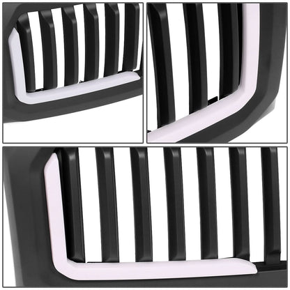 2009-2014 Ford F-150 Vertical Fence Style LED DRL Grille - Matte Black