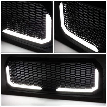 2015-2017 Ford F-150 Honeycomb Mesh Grille with LED DRL Lights