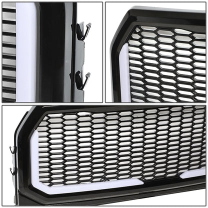 2015-2017 Ford F-150 Honeycomb Mesh Grille with LED DRL Lights