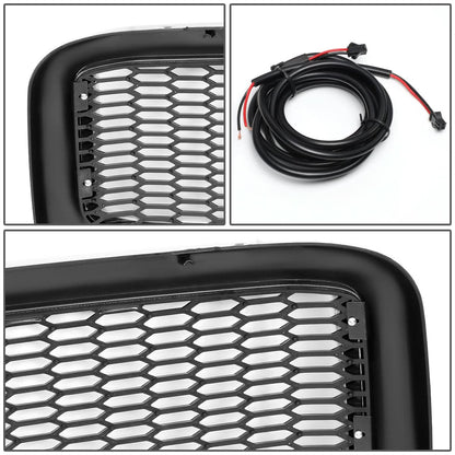 99-04 Ford F-250 F-350 F-450 F-550 Honeycomb Mesh Grille w/ LED DRL