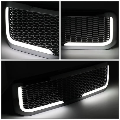 99-04 Ford F-250/F-350/F-450/F-550 Honeycomb Mesh Grille w/ LED DRL