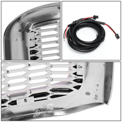 99-04 Ford F-250/F-350/F-450/F-550 Honeycomb Mesh Grille w/ LED DRL