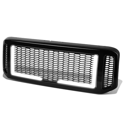 2005-2007 Ford F-250/F-350/F-450/F-550 Honeycomb Mesh Grille w/ LED DRL