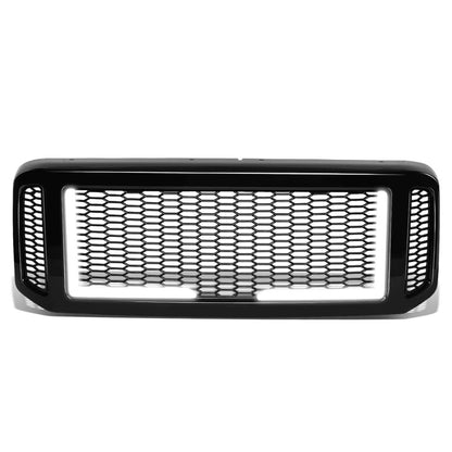 2005-2007 Ford F-250/F-350/F-450/F-550 Honeycomb Mesh Grille w/ LED DRL