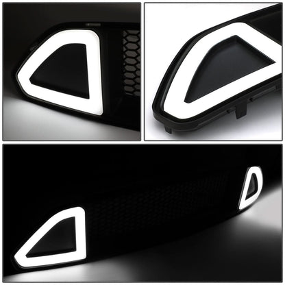 2015-2017 Ford Mustang Honeycomb Grille with LED DRL Lights