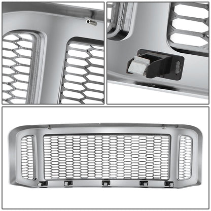 2005-2007 Ford F-250/F-350/F-450/F-550 Honeycomb Mesh Chrome Grille
