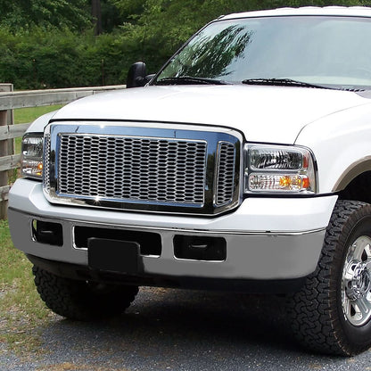2005-2007 Ford F-250/F-350/F-450/F-550 Honeycomb Mesh Chrome Grille