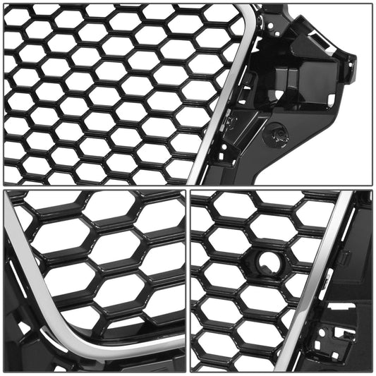 2014-2016 Audi A3 RS4 Style Grille Chrome Bezel Gloss Black