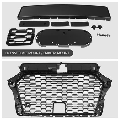 2017-2020 Audi A3/S3 RS3 Style Glossy Black Grille