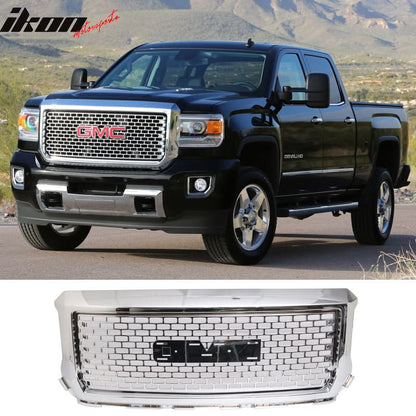 2014-2015 GMC Sierra 1500 Vertical Chrome Front Bumper Grille ABS