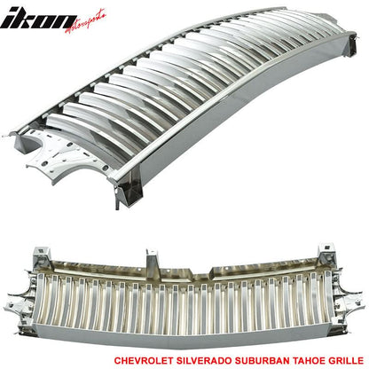 1999-2002 Chevy Silverado Suburban Tahoe Vertical Chrome Grille ABS