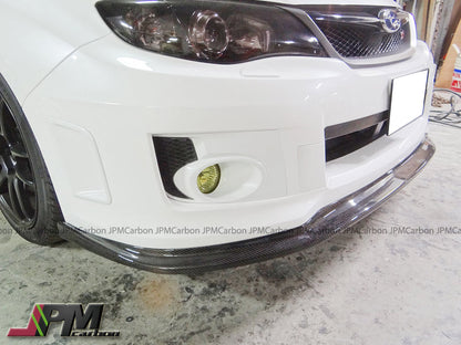 [JPMCarbon] VR Style Carbon Fiber Front Bumper Add-on Lip Fits For 2011-2014 Subaru WRX STI GVF Only