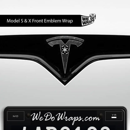 Space Gear Tesla Emblem Decals (Front + Back) | Model X