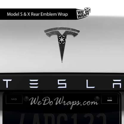 Space Gear Tesla Emblem Decals (Front + Back) | Model X