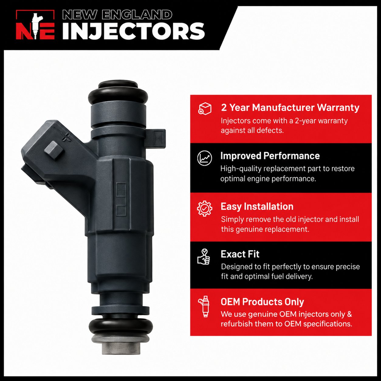 Set of 6 Suzuki Fuel Injector Connectors Fits 96–01 15710-94900 Suzuki DT150