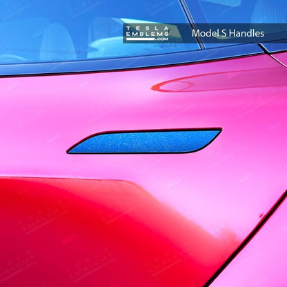 3M Gloss Fire Blue Tesla Door Handle Decals (4pcs)