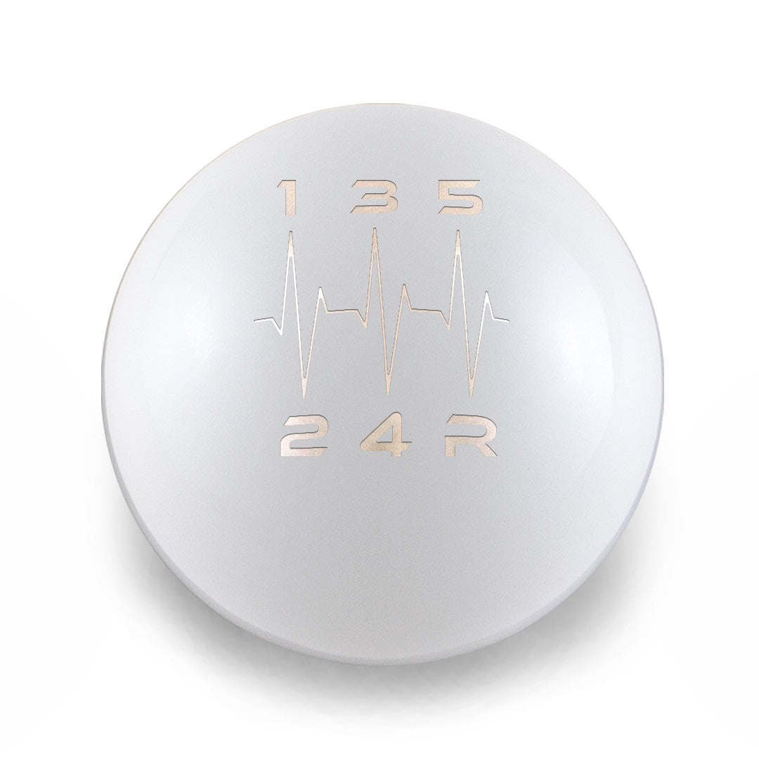 Billetworkz Weighted Shift Knob - 5-Speed Heartbeat Engraving - Honda