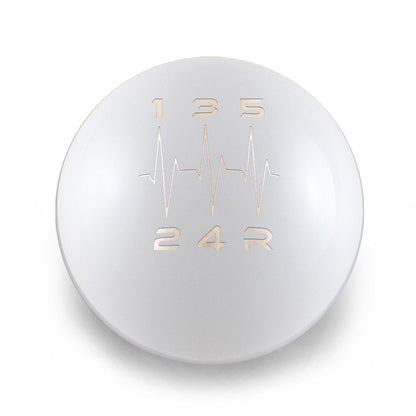 Billetworkz Weighted Shift Knob - 5-Speed Heartbeat Engraving - Honda