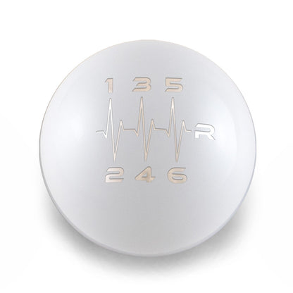 Billetworkz Weighted Shift Knob - 6-Speed Heartbeat Engraving - Honda