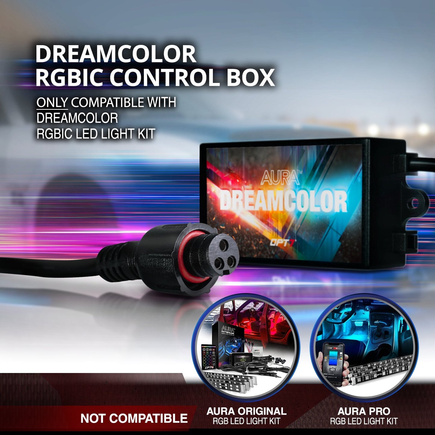 AURA LED Aluminum Underglow DreamColor Lighting Kit w-Remote