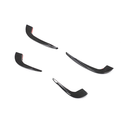 Audi RS3 8V Sedan Carbon Fiber Front Bumper Fins 2017 - 2019